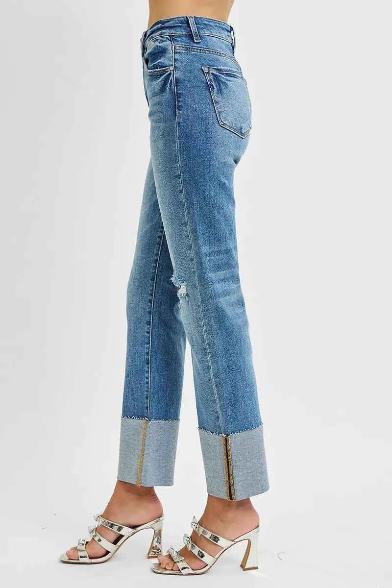 RISEN Full Size High Rise Ankle Straight Wide Cuffed Jeans Plus Size f14a03f0258249d9b0210a27e153696e-Max-Origin