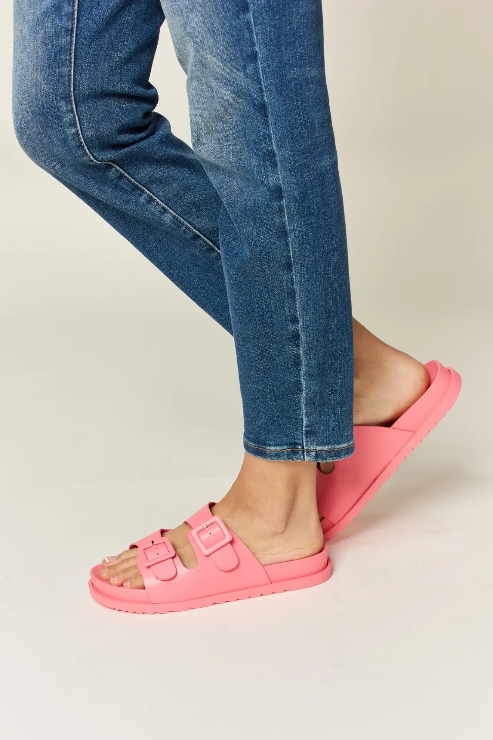 Legend Double Buckle Open Toe Sandals f16db96e-3876-4cb1-a609-bc81adb7fd87-Max