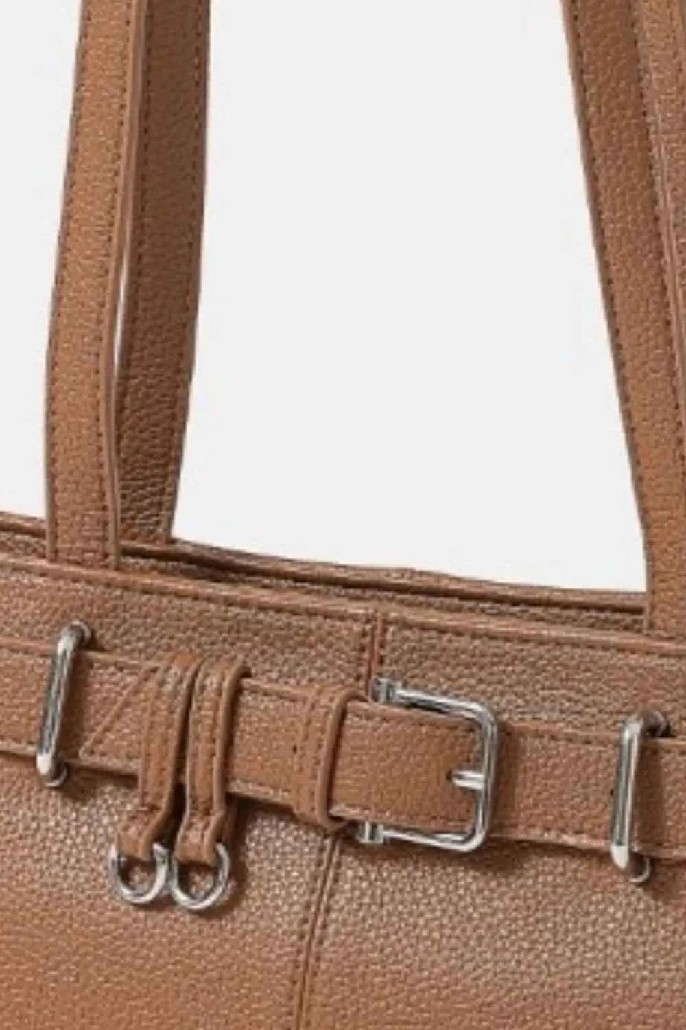 Fame Belt Strap Textured Faux Leather Shoulder Bag f17ed5da-d8a6-4b61-a98c-df42c0b10ca1-Max-Origin