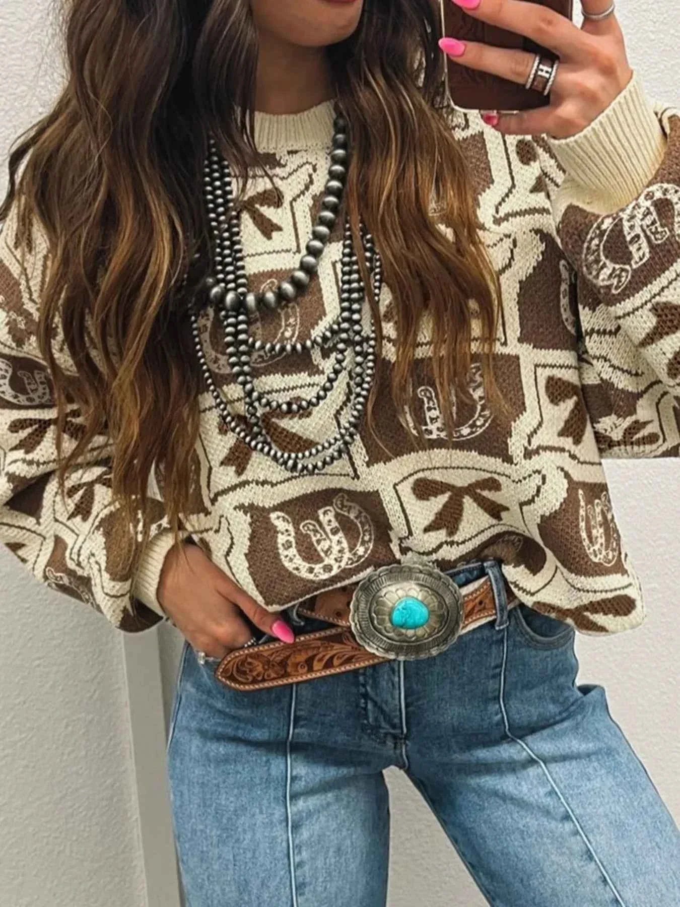 Graphic Round Neck Long Sleeve Sweater f1ae2257-4a3b-45f1-b445-e6ed8eda3fd1-Max-Origin