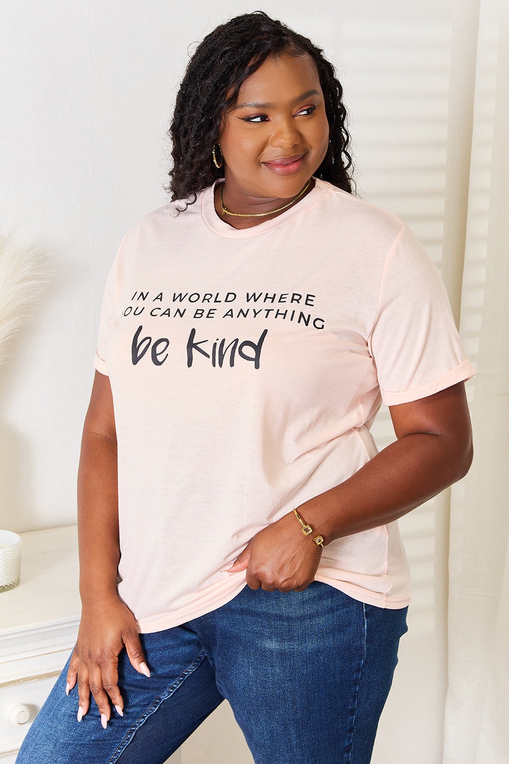 Simply Love Slogan Graphic Cuffed T-Shirt f1b56f1b92fe4ce3b411efee9fd5ccaf-Max