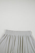 Black Shirred Hem Crop Tank Top Loose Shorts Cardigan 3 Piece Pajama Set f1b658bc58756e6d