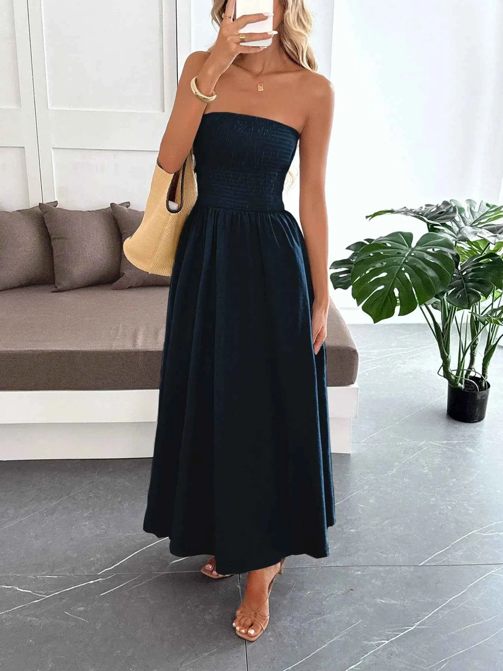 Smocked Tube Maxi Dress Dark Blue f1cdceeb-33de-47a6-a9e2-1855342f631a-Max-Origin