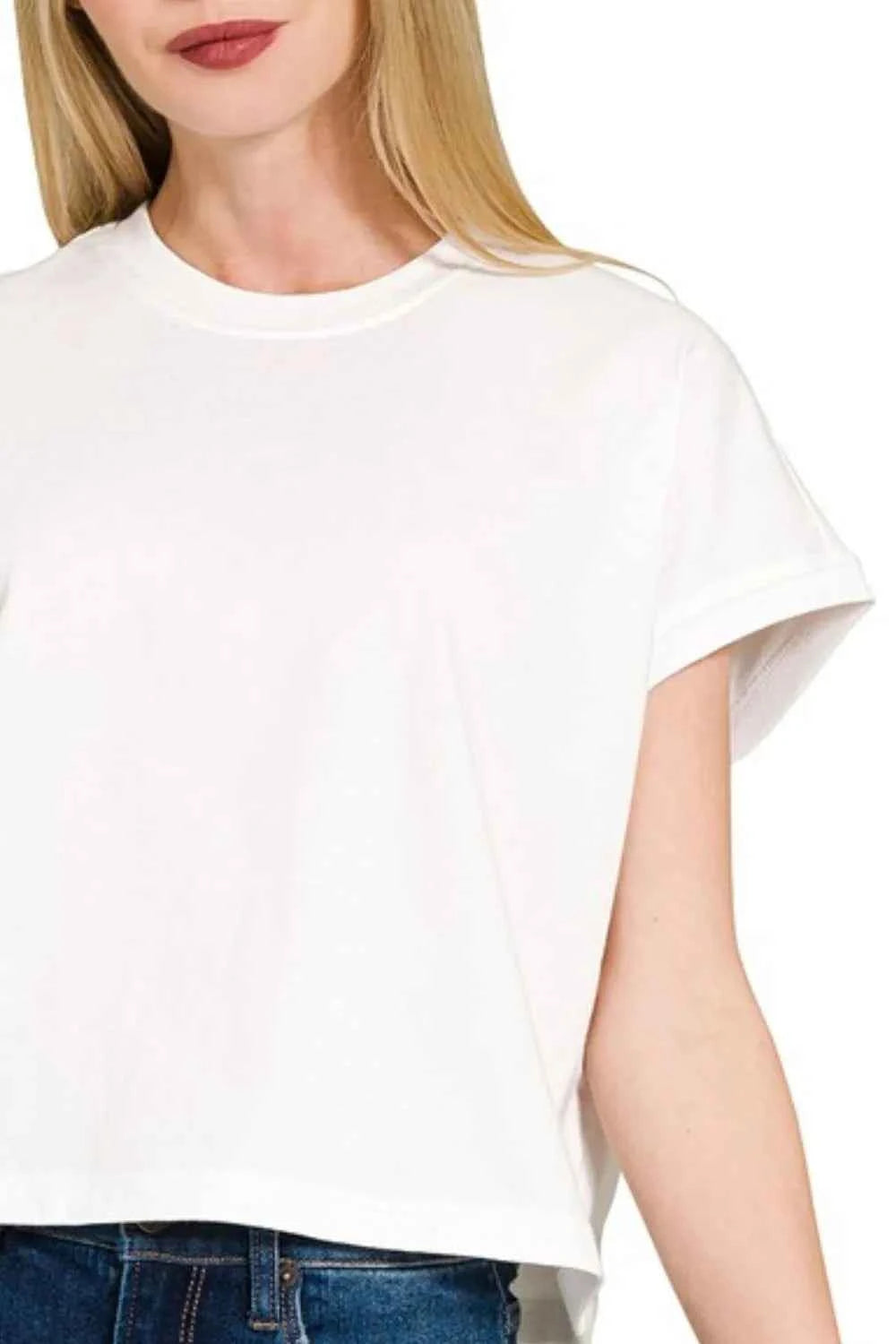 Zenana Premium Cotton Relaxed Crop Tee f1da54ee-f840-4907-a13b-61c542073a08-Max-Origin