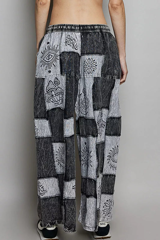 Drawstring Patchwork Wide Leg Pants f1debece-9897-4124-8a88-4781a8119d35-Max-Origin