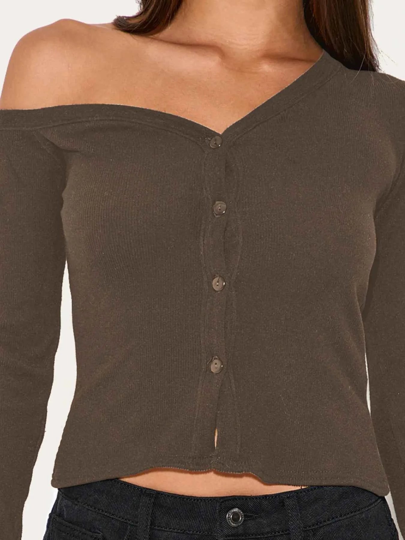 Asymmetrical Neck Button Up Cardigan f22f91a88a8c4f999b5a414e8a458bfc-Max-Origin