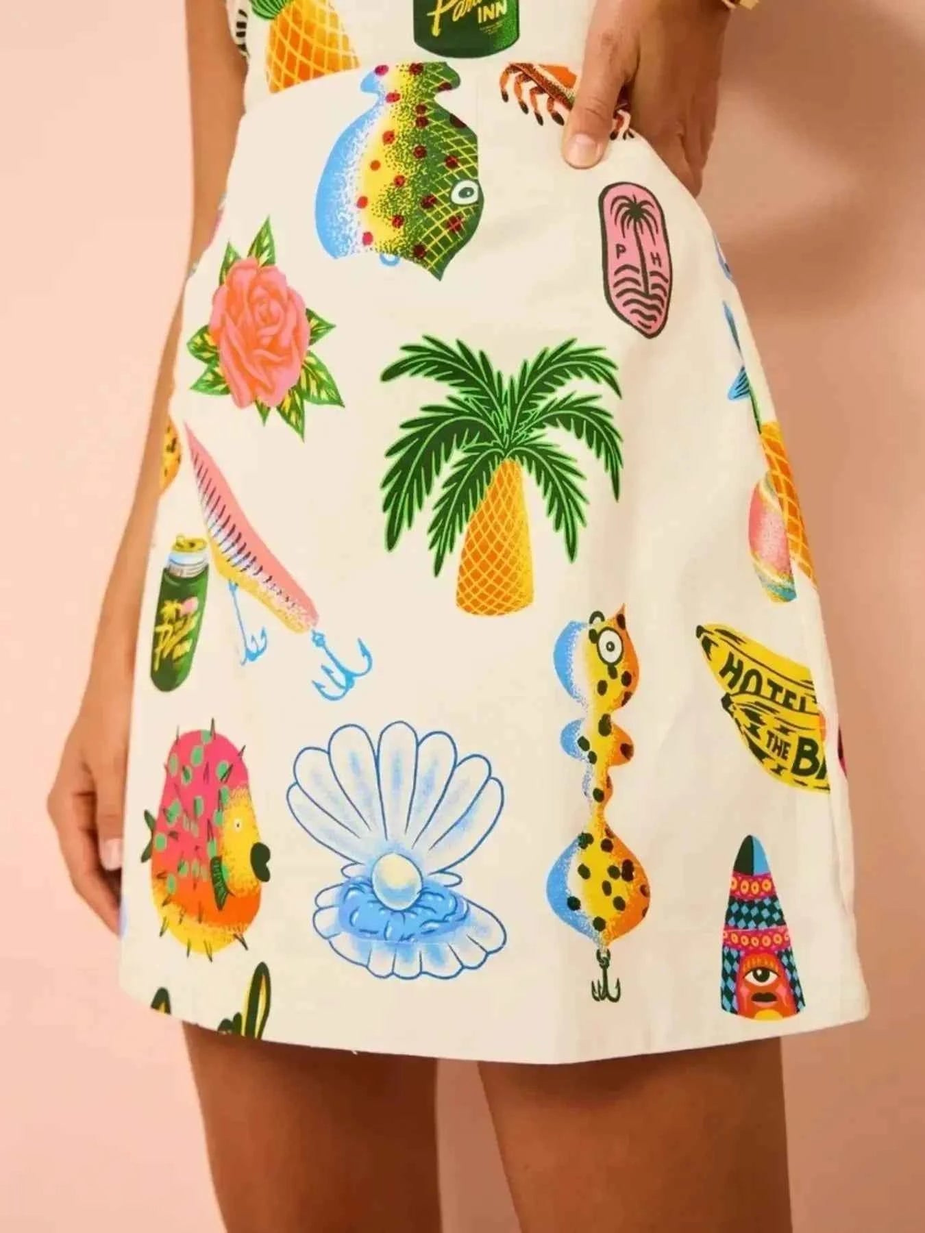 Printed Square Neck Summer Mini Dress f234bd14-ece8-4218-998a-53c78462a101-Max-Origin