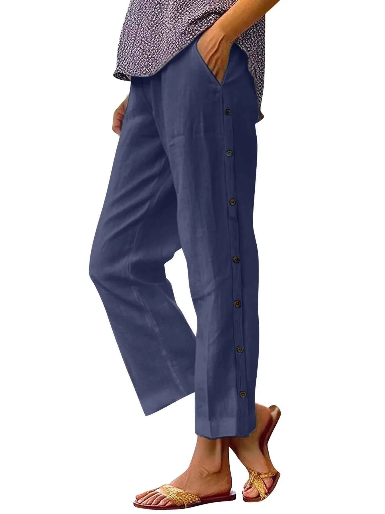 Full Size Side Decor Button Casual Wide Leg Pants Plus Size f262bbaf60fe4ff4bf92e4f1d6765d2d-Max-Origin