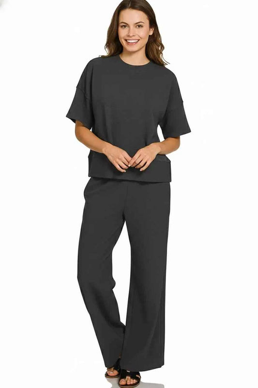 Ribbed Round Neck Tee & Pants Set f27e5536-66a7-4a84-b131-71a6915b6354-Max-Origin