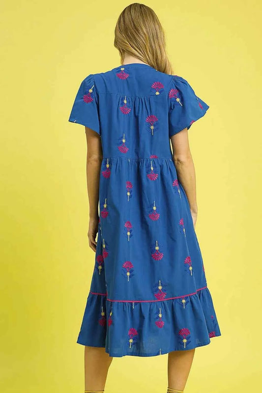 Embroidered Tiered Midi Dress f28020a0-8edb-43a3-bb90-89060cc05eb8-Max-Origin