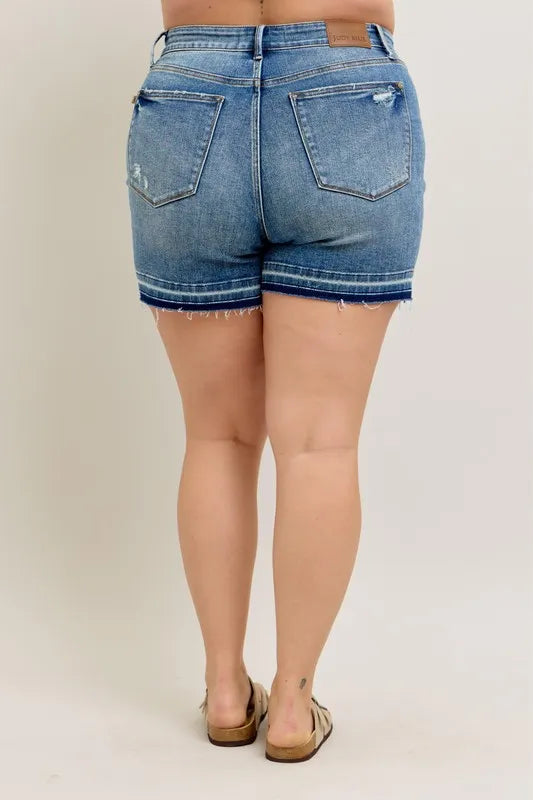 Judy Blue Full Size Mr Tummy Control Vintage Wash Release Hem Shorts Plus Size f2e08d25-5d2c-4f5b-aad8-d672d0ec3fbf-Max-Origin