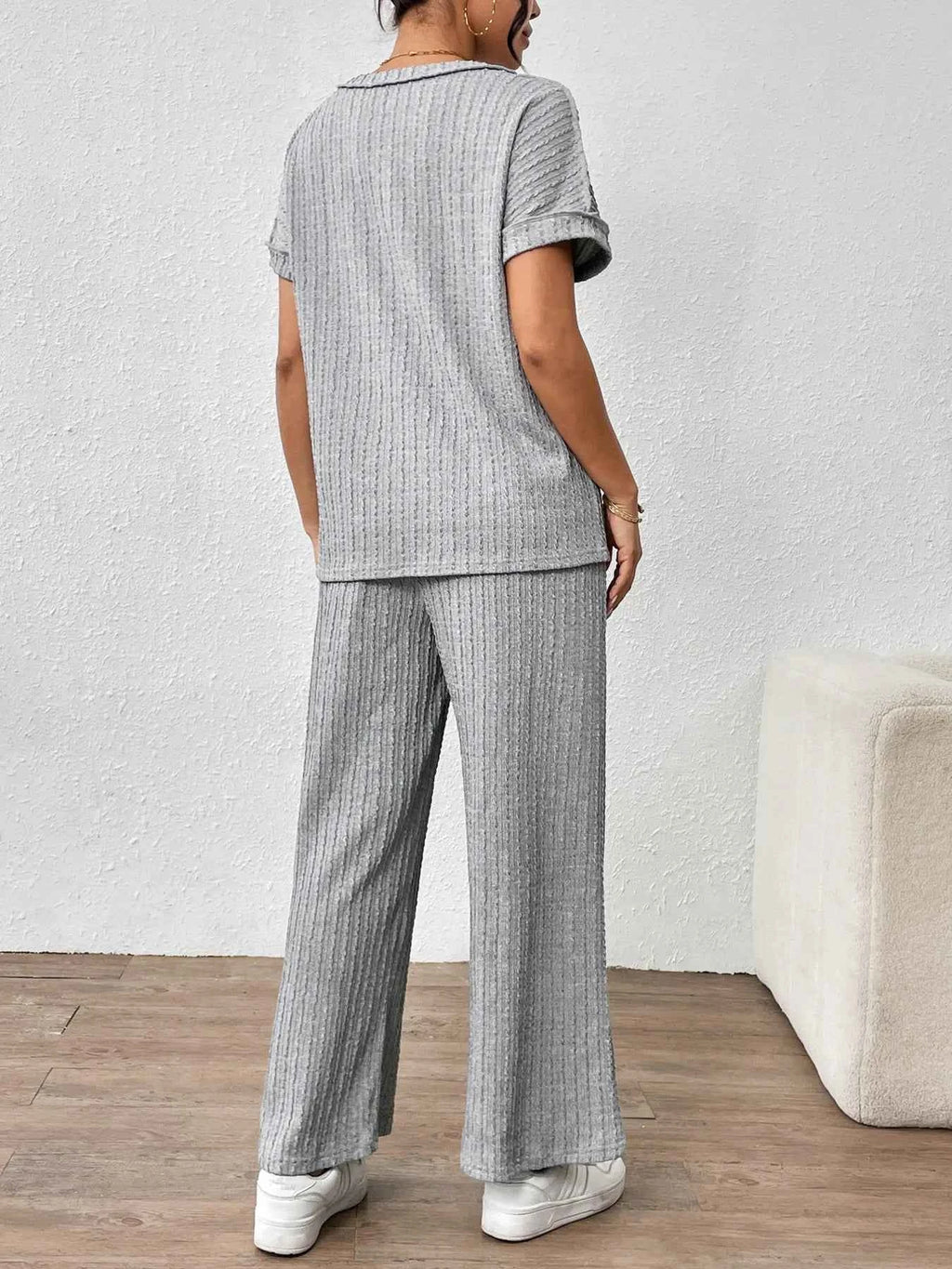 Round Neck Short Sleeve Top and Pants Set f2f2fafe0ada47e3b70674fba2c1c261-Max-Origin