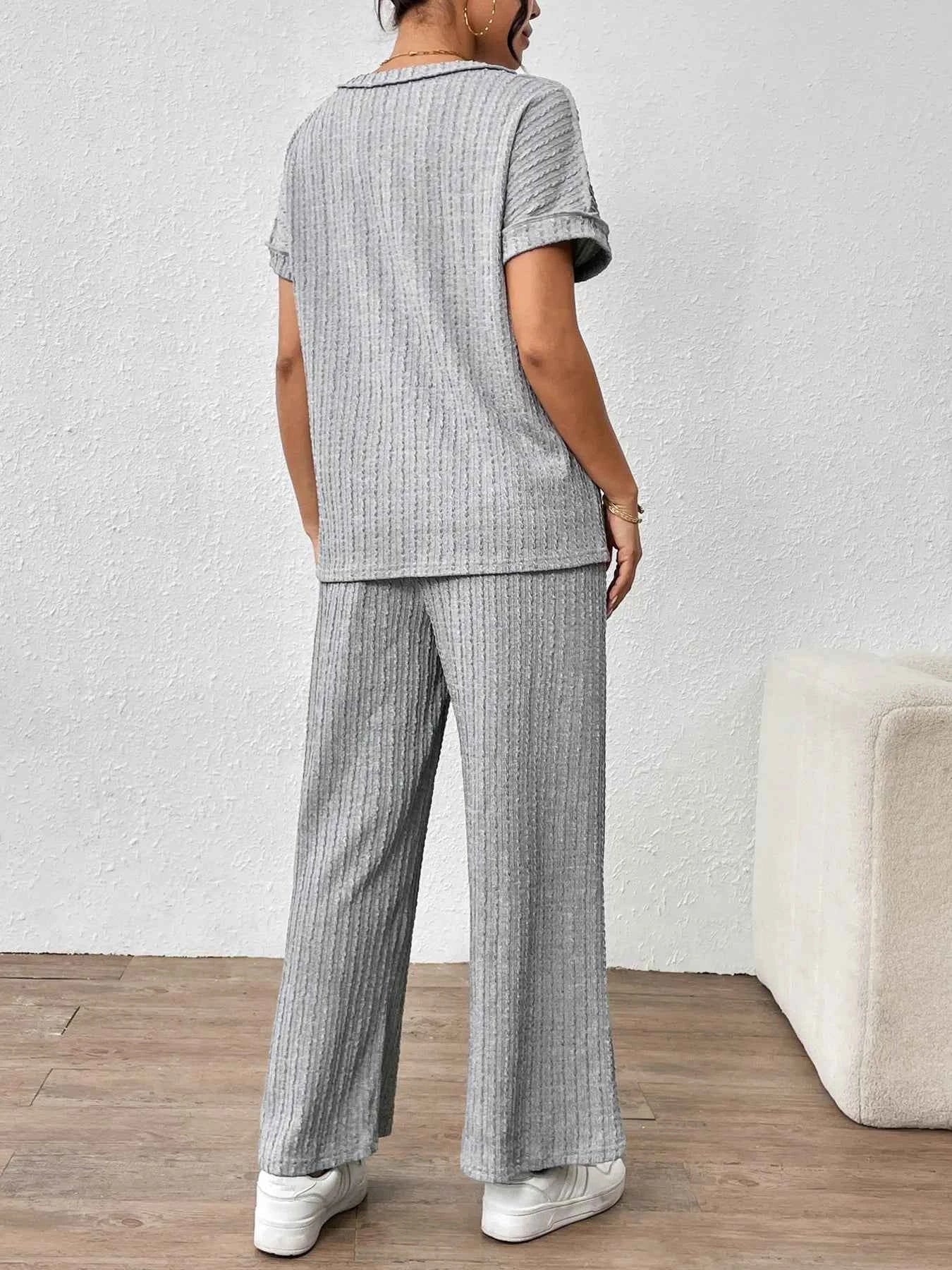 Round Neck Short Sleeve Top and Pants Set f2f2fafe0ada47e3b70674fba2c1c261-Max-Origin