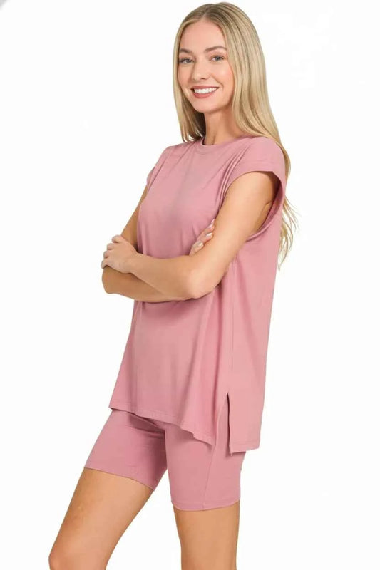 Brushed Dty Microfiber Top & Biker Shorts f2f63b23-276a-49bd-99d2-ec1a73044110-Max-Origin