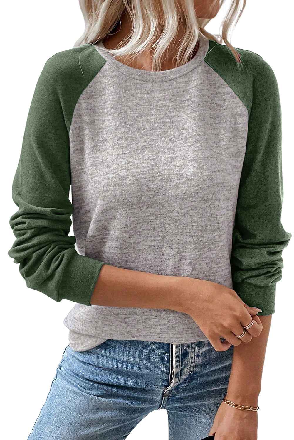 Evergreen Colorblock Raglan Long Sleeve T Shirt f336aeb2f55465bd