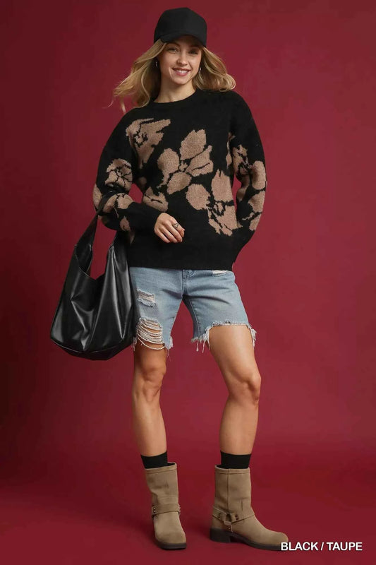 Floral Long Sleeve Sweater f33ae1d8-e5dc-485a-b741-81c1cbe54826-Max-Origin