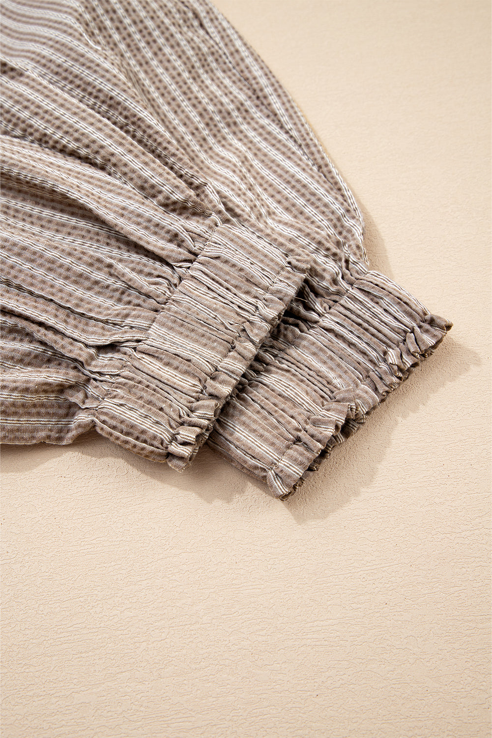 Brown Striped Pocket Knot Detail Lantern Pants f3426d072c7b2d4b