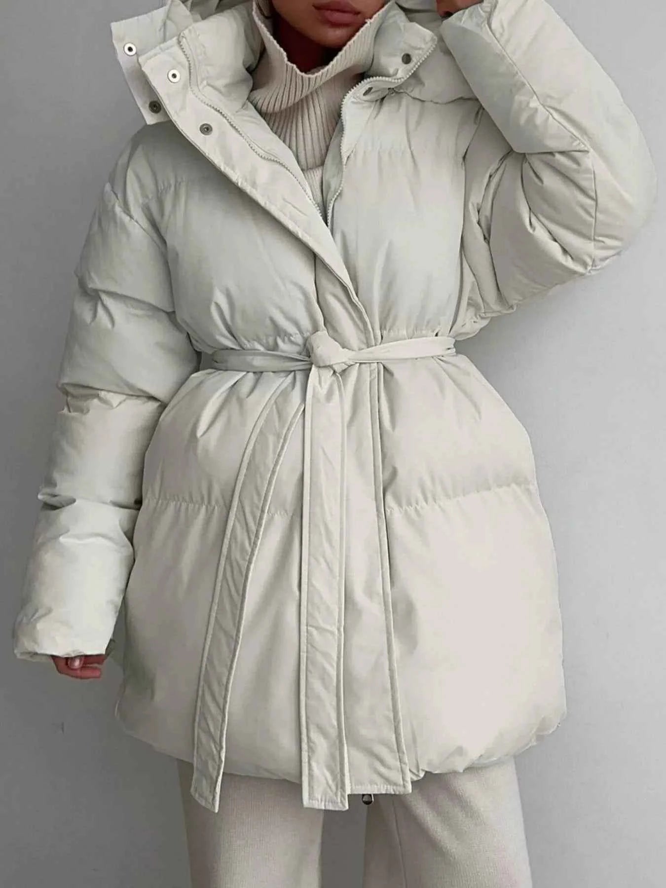 Mid-Length Thickened Hooded Winter Coat with Belted f343a5bc-9684-4c55-9471-6f81eaa30fa6-Max-Origin