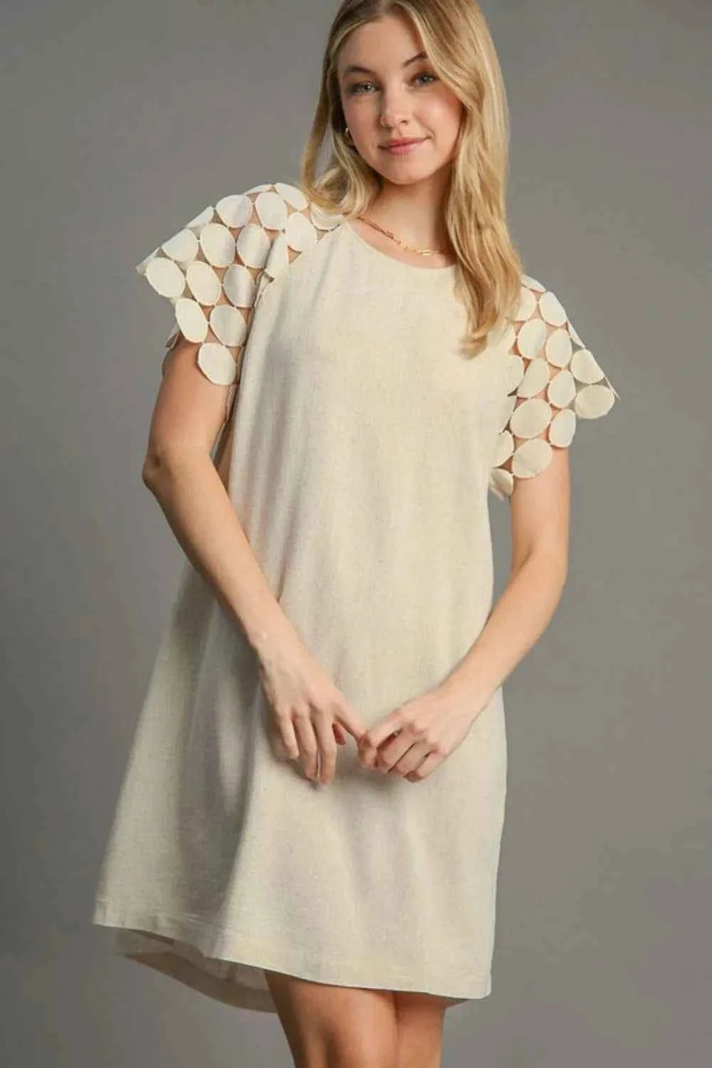 Full Size Round Neck Mini Dress Plus Size OATMEAL f3452e03-e079-4714-803e-631432db012c-Max