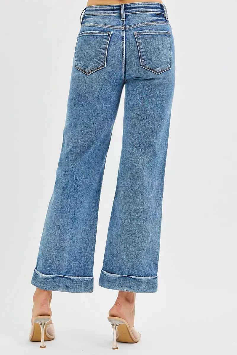 RISEN Full Size Mid Rise Crop Straight Jeans with Taylor Cuffed Plus Size f363b849ac4c4f52ab9ef247a67a582a-Max-Origin