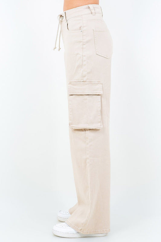 American Bazi Full Size Drawstring Wide Leg Cargo Pants Plus Size f369244b-6946-4200-9a11-c9b66f78ab3b-Max