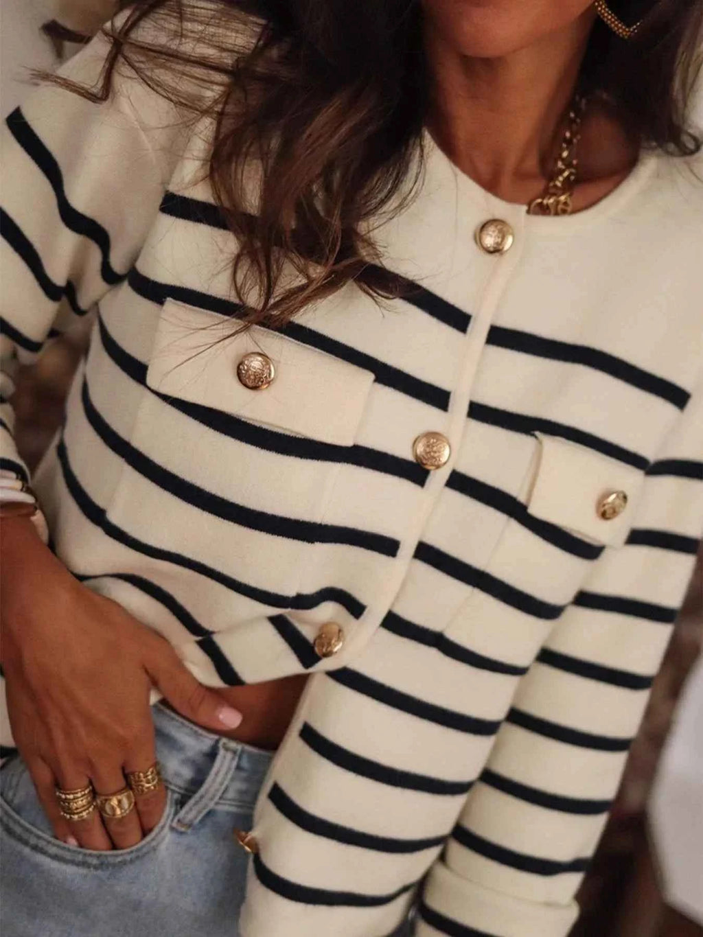 Striped Button-Front Cardigan f3775a6e-5b08-4d02-a2e5-f474cb6ab3cc-Max-Origin