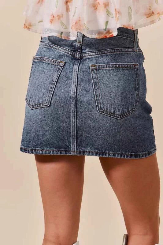 Washed Denim Mini Skirt with Pockets f3781104d5914d9782b2b304c490e8a4-Max-Origin