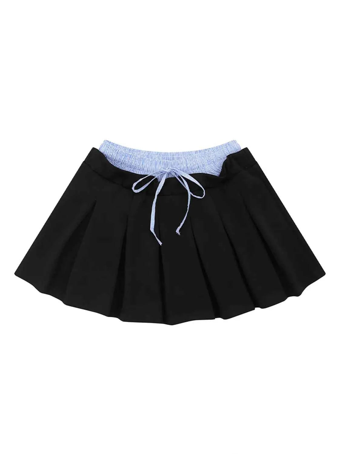 Drawstring Pleated Mini Skirt f388fcbd-1aae-4375-91b6-0f08ec6ee678-Max-Origin