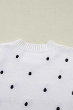 Elegant Polka Dot Bubble Short Sleeve Sweater f392c136-c8e4-48e8-9645-455b44350370-Max-Origin