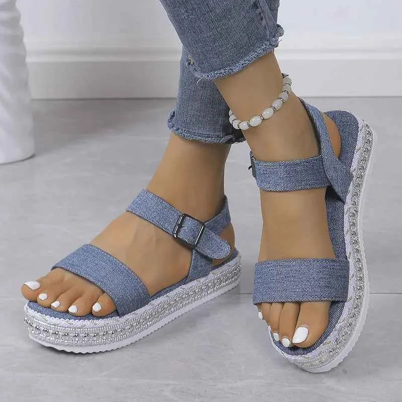 Braided Platform Sandals Light Blue f395e77b-8d50-4752-a2f2-c9e04ce51c11-Max