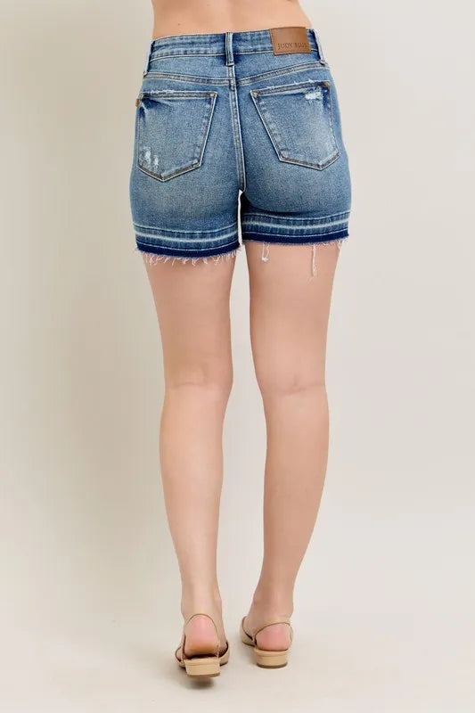 Full Size Mr Tummy Control Vintage Wash Release Hem Shorts Plus Size f3b19d6ab33c4f87aae43dc663d6d355-Max-Origin