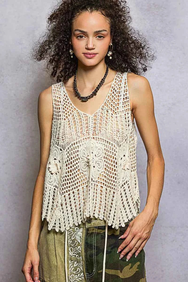 POL Openwork V-Neck Crochet Tank NATURAL One Size f3bf8d7d-036d-4a89-ae54-61bf01e3d5d4-Max-Origin