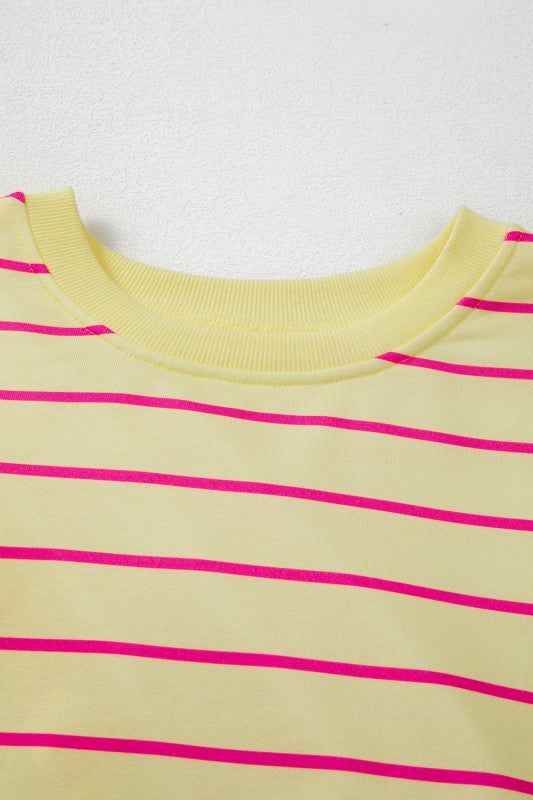 Stripe Overlap Drop Shoulder Pullover Sweatshirt f3d31869-2836-48cd-8253-708b24dcf65c_47cb408a-490c-4585-a3f3-488e170c8e2f