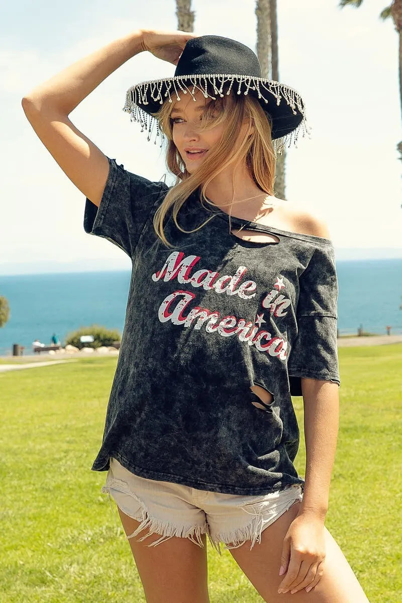 BiBi Laser Cut Mineral Washed America Print Top f3d7e3e47bdf44c0b99f65c10b65839e-Max-Origin