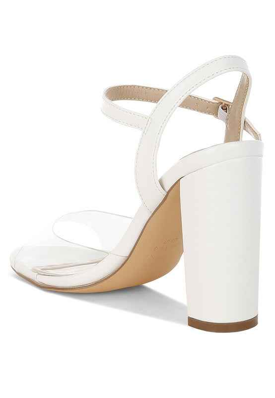 Perta Clear Strap Block Heel Sandals f3dcfef2-448b-43f2-a463-436893da2fa5