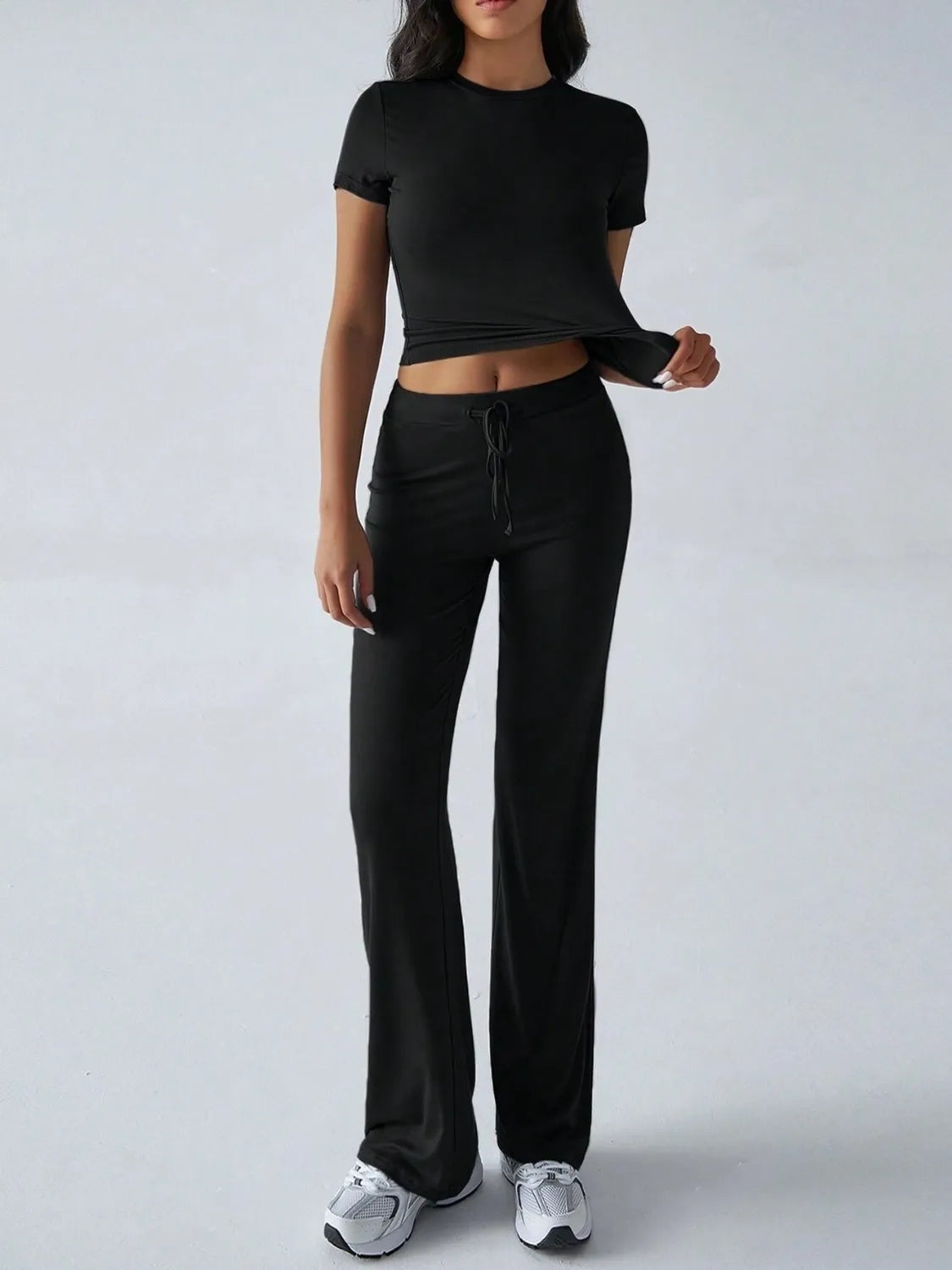 Round Neck Short Sleeve Top and Pants Set f3ee9a90-1ab9-48ec-b254-c69ebdb2d55a-Max-Origin