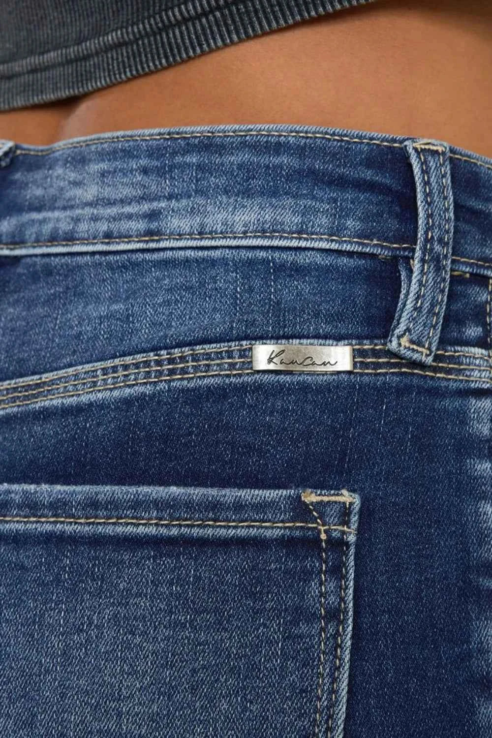 Kancan Full Size Cat's Whiskers Button Fly Denim Shorts f42e1d1f-fefa-4bc3-a5b5-12991529580b-Max