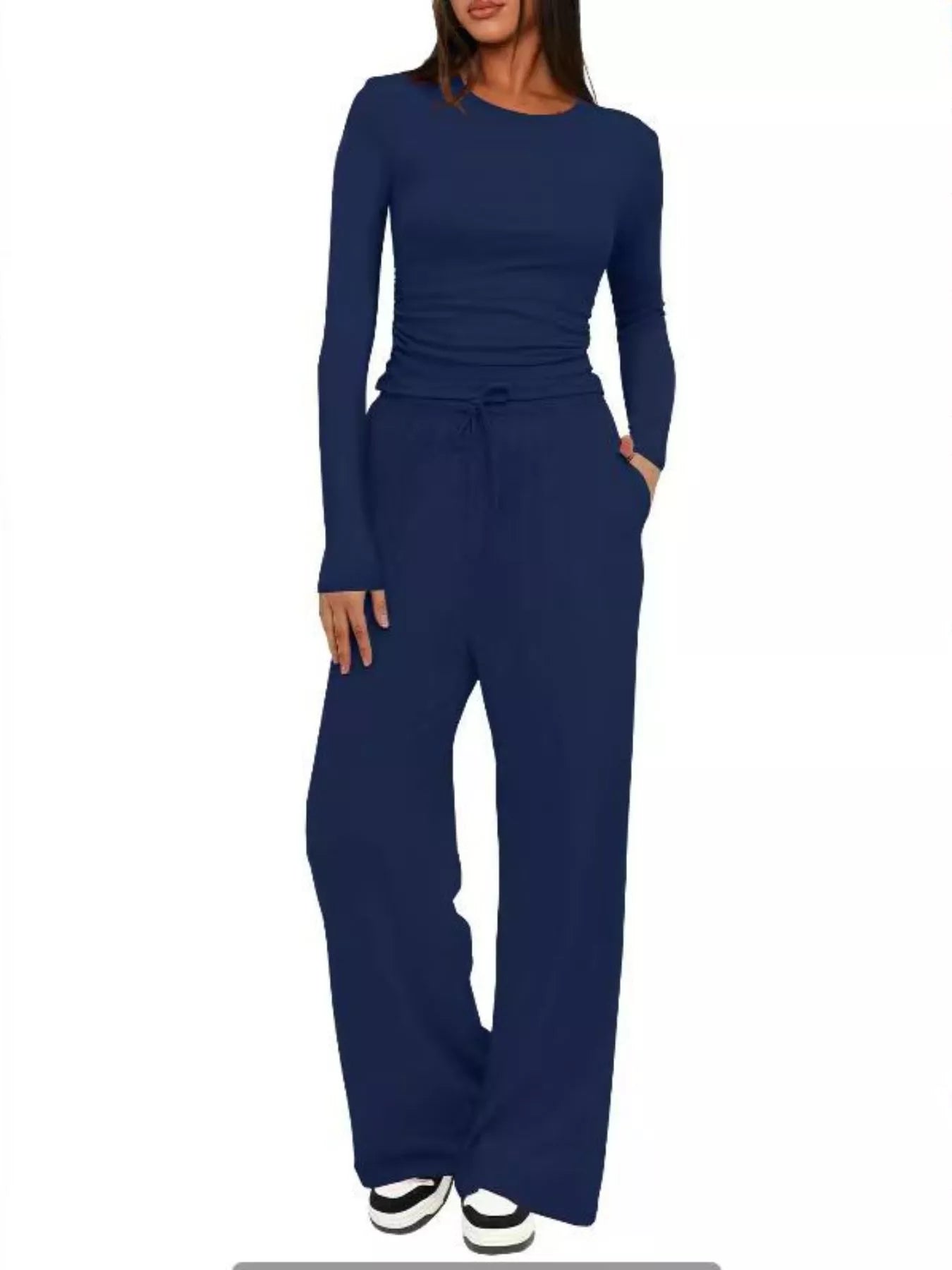 Round Neck Long Sleeve Top and Pants Set Navy f440087f-0c69-43a5-b089-5ab224633bca-Max-Origin