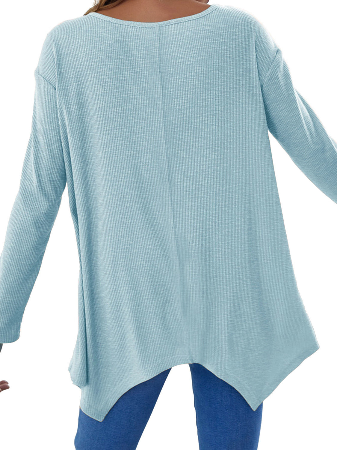 Full Size V-Neck Long Sleeve T-Shirt