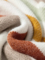 Multicolour Stripe Drop Shoulder Crew Neck Sweater f461bcec88174a1788fce8e566665025-Max-Origin