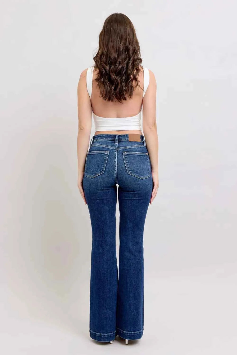 Judy Blue Full Size High Rise Flare Jeans with Pockets Plus Size f4657cc6-121b-4368-88d5-208a5cb74a29-Max