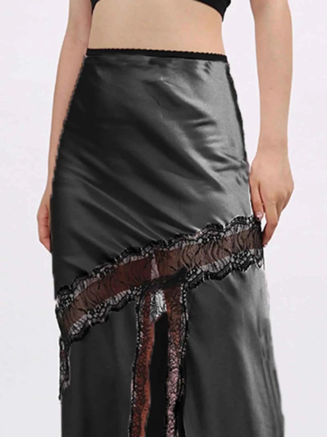 Lace Trim Asymmetrical Midi Skirt f465b3dd-d212-44a6-8e2f-62fc115e7a49-Max-Origin