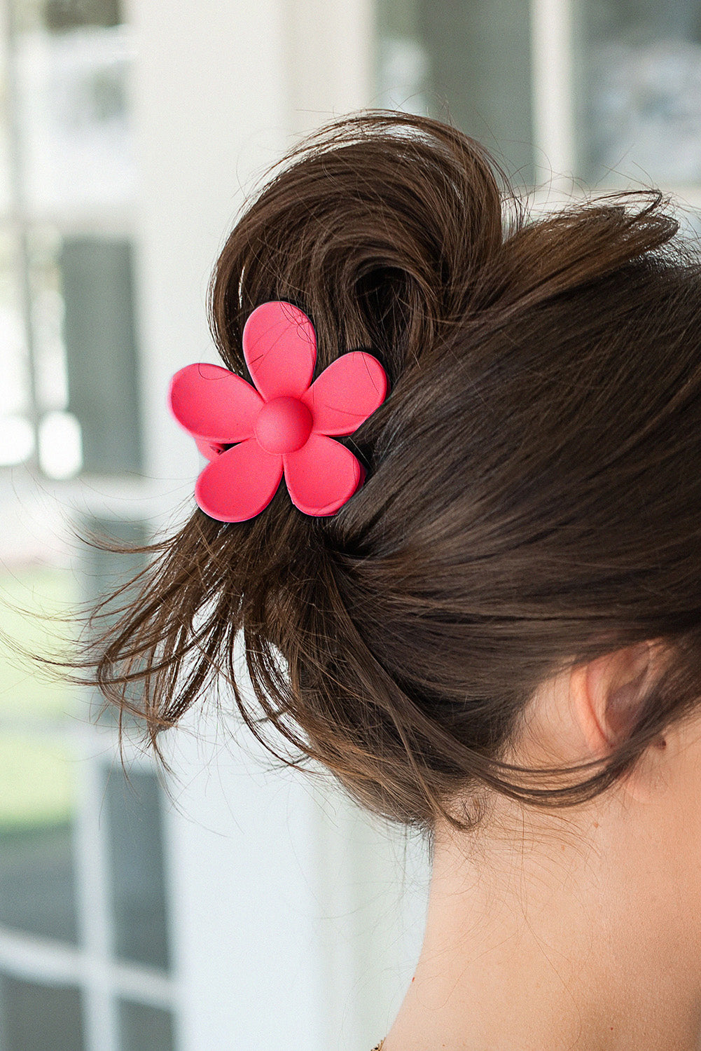 Rosy Flower Hair Claw Clip f46ff32d3885c958
