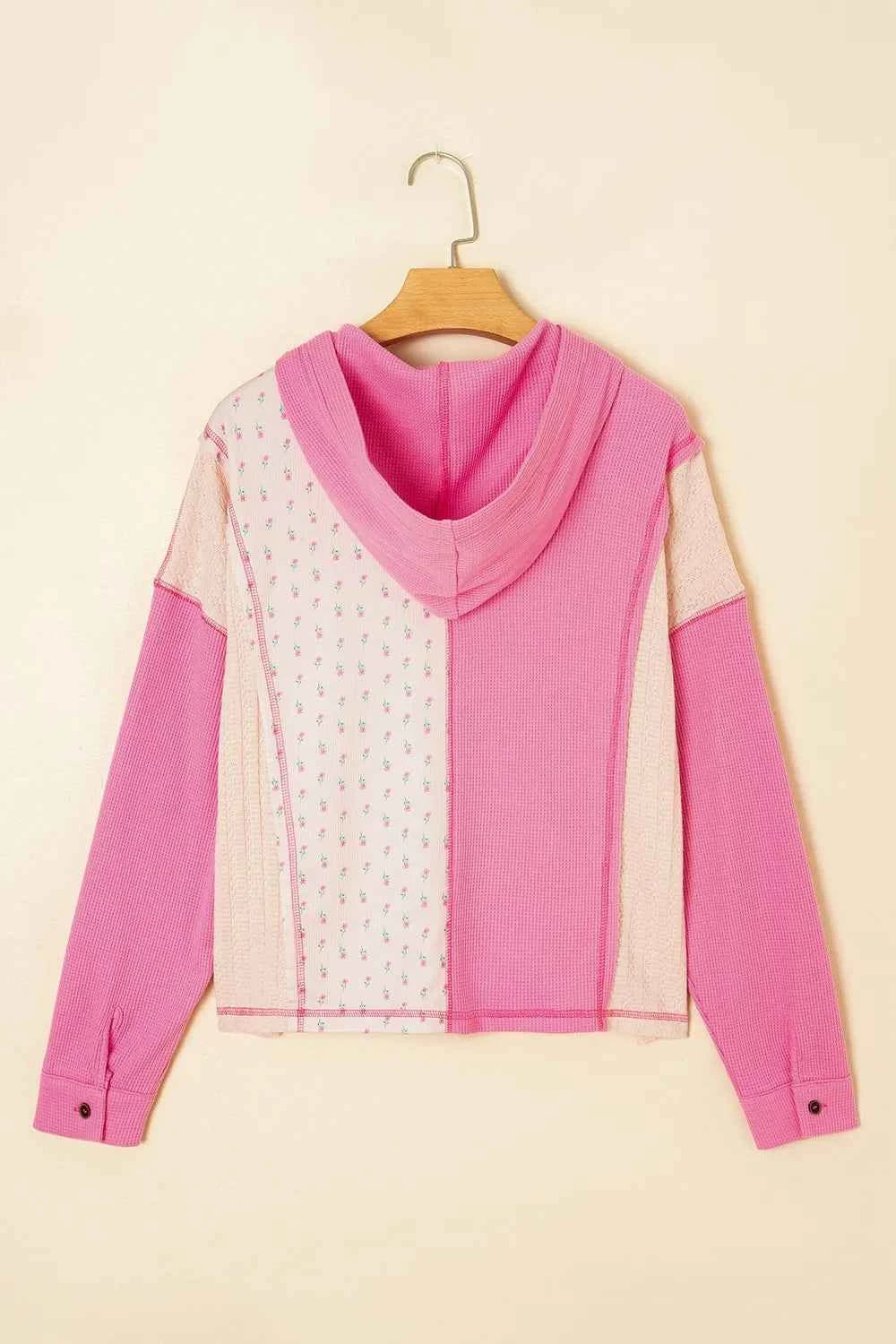 Color Block Button Detail Hoodie f473facd-4dd3-41a9-9a2b-ad19c625328a-Max-Origin