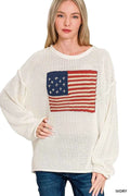 Zenana American Flag Crew Neck Sweater IVORY f47a48a065394b16aa17657df5b67583-Max-Origin