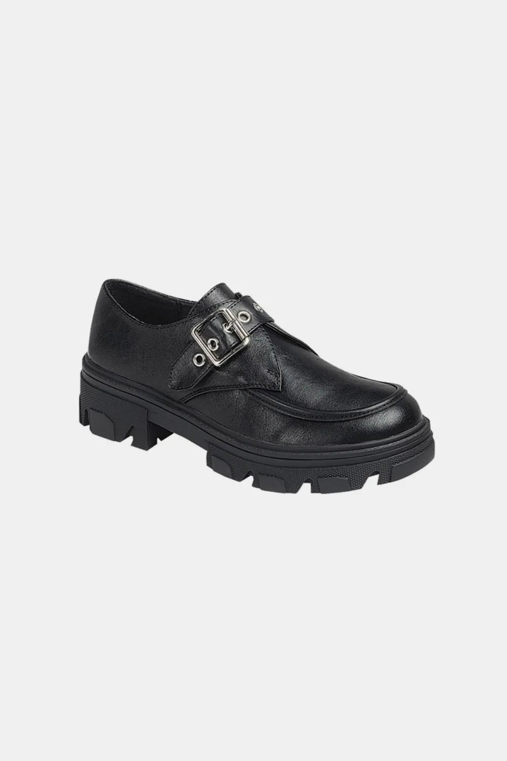 Forever Link Buckled Platform Lug Sole Loafers Charcoal f480640c-37a6-410e-83ab-f7f9505e9436-Max