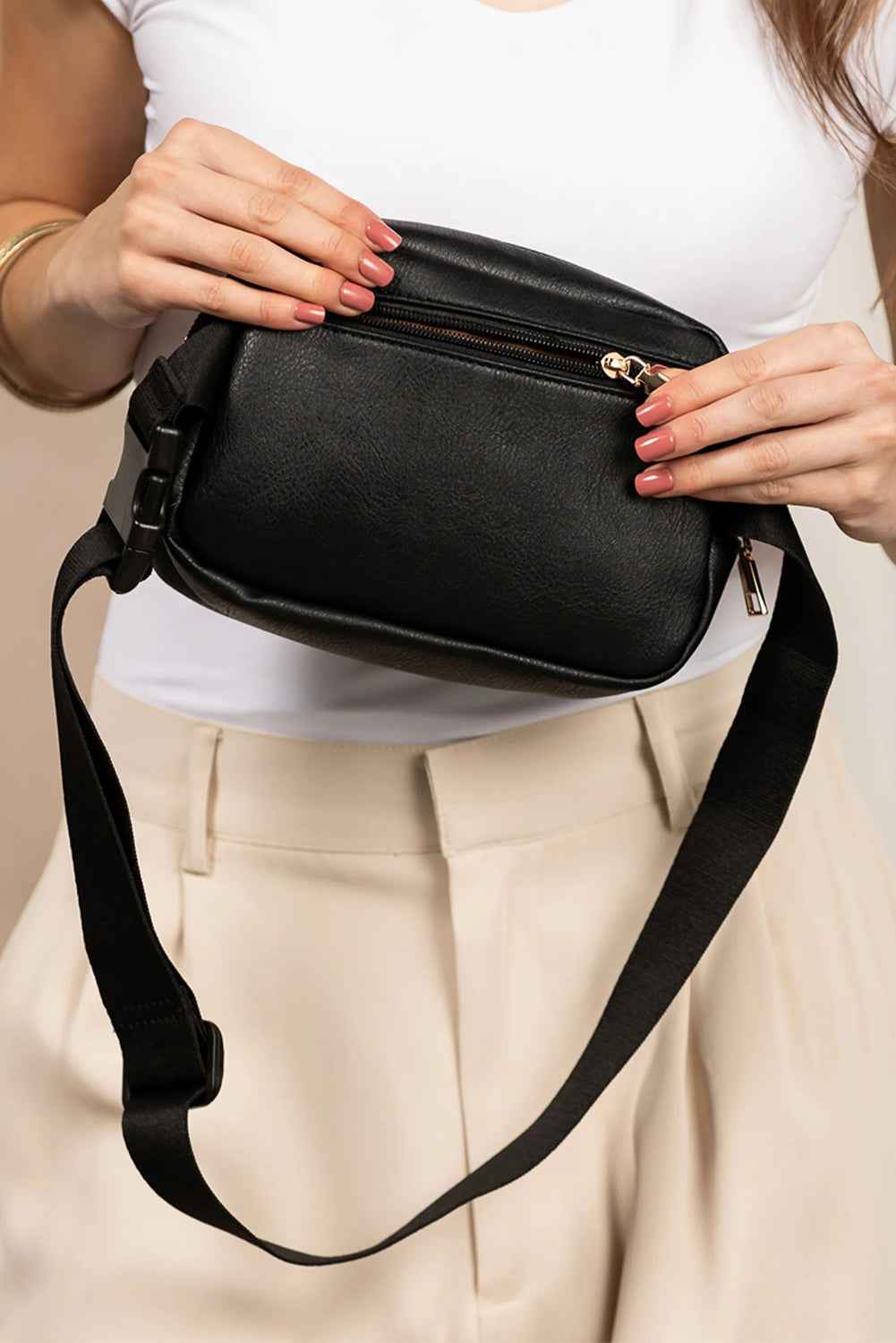 Coffee Faux Leather Checkered Patchwork Crossbody Bag f4834c69054b896f