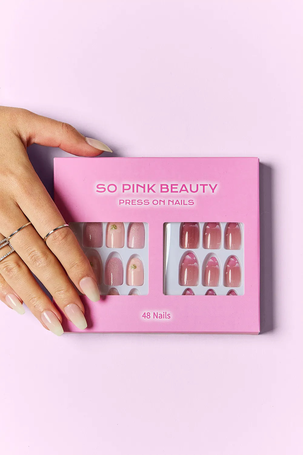 SO PINK BEAUTY Press On Nails 2 Packs Naturistic One Size f4a74553-c79c-4403-b23c-2c1d3297a3f6-Max