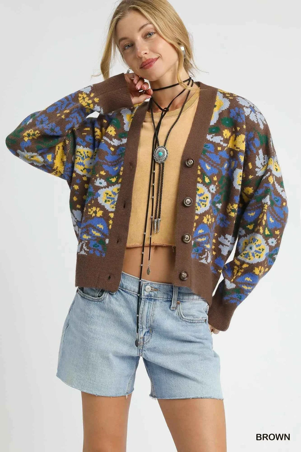 Umgee Floral Knit Button-Up Cardigan f4a79b18-bbdd-42eb-8ad8-86eb2ecd6d9e-Max-Origin