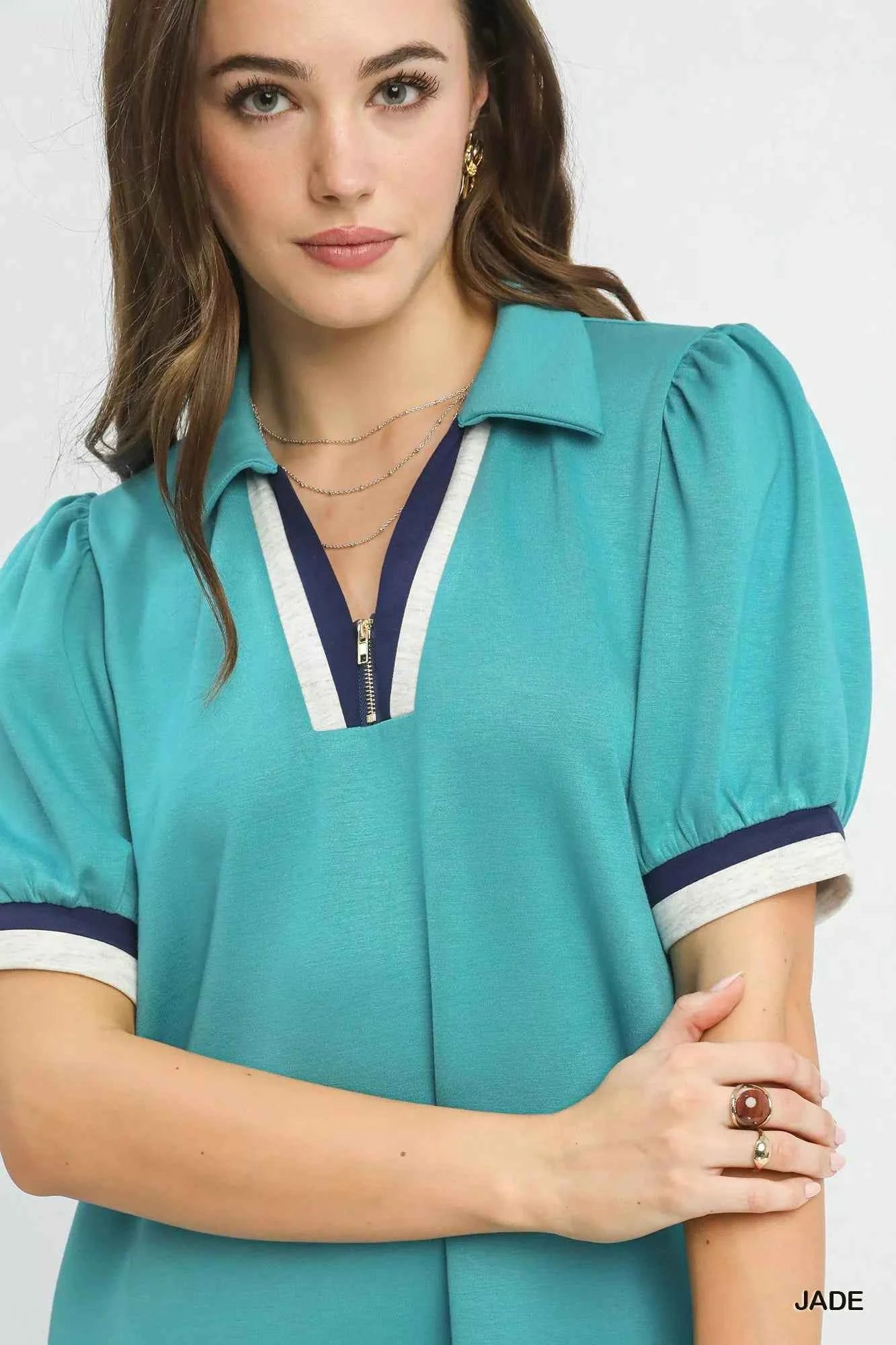 Umgee Color Block Zip Front Shift Dress f4abbd4d-9196-4b02-98bb-1fa5b743a07a-Max-Origin